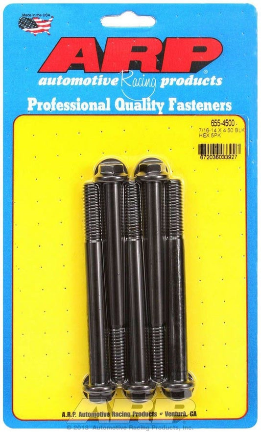 Arp Bolt Kit - 6pt. (5) 7/16-14 x 4.500 MPN ARP655-4500 For Universal use