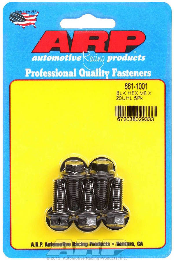 ARP  8mm x 1.25 x 20mm 6pt Bolt Kit 5pk 661-1001