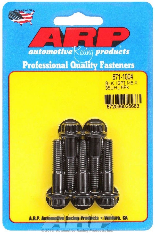 ARP  Bolt Kit - 12pt. (5) 8mm x 1.25 x 35mm 671-1004