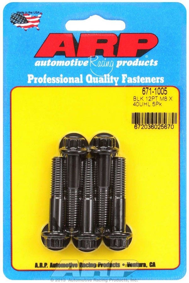ARP  Bolt Kit - 12pt. (5) 8mm x 1.25 x 40mm 671-1005