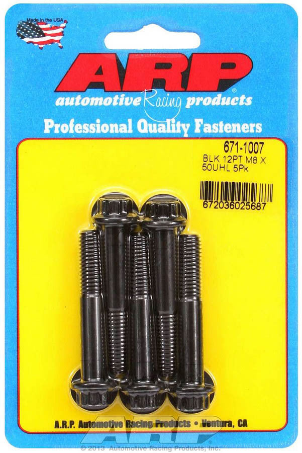 ARP   Bolt Kit - 12pt. (5) 8mm x 1.25 x 50mm  ARP671-1007