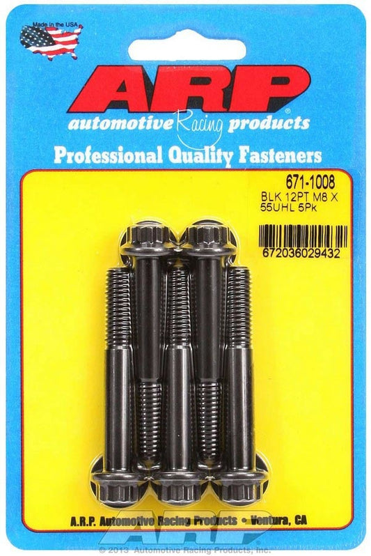ARP  Bolt Kit - 12pt. (5) 8mm x 1.25 x 55mm 671-1008