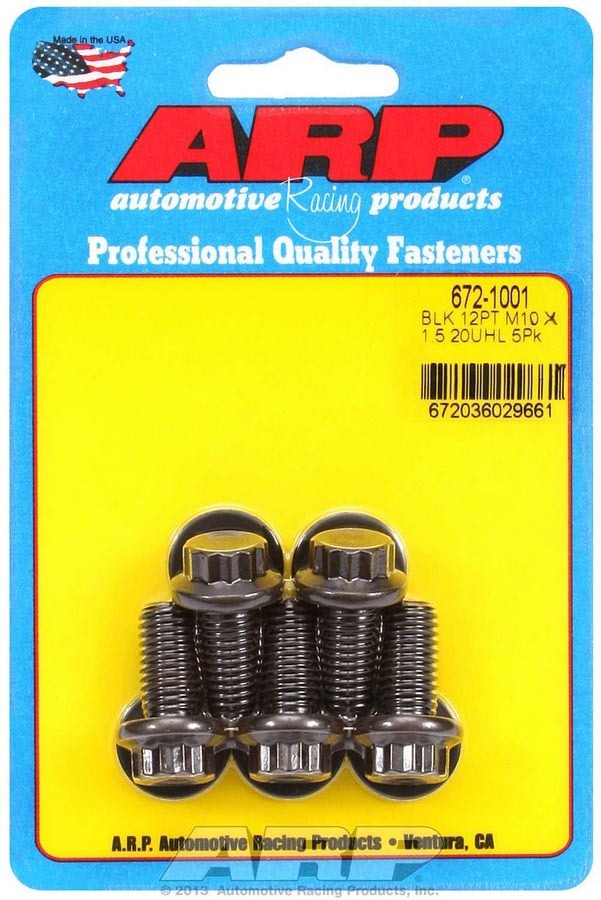 ARP  Bolt Kit - 12pt. (5) 10mm x 1.5 x 20mm 672-1001
