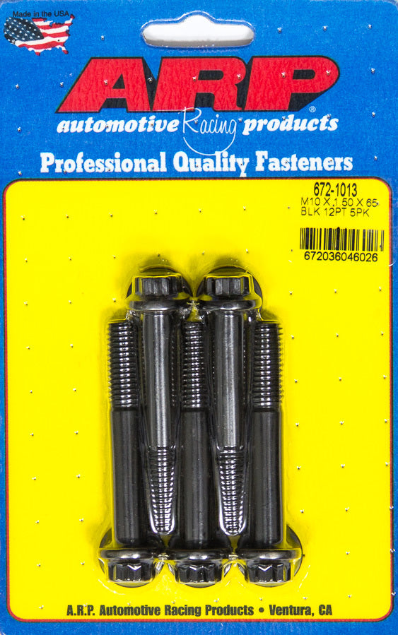 ARP   Bolt Kit - 12pt. (5) 10mm x 1.5 x 65mm  ARP672-1013
