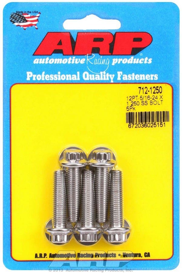 ARP  S/S Bolt Kit - 12pt. (5) 5/16-24 x 1.250 712-1250