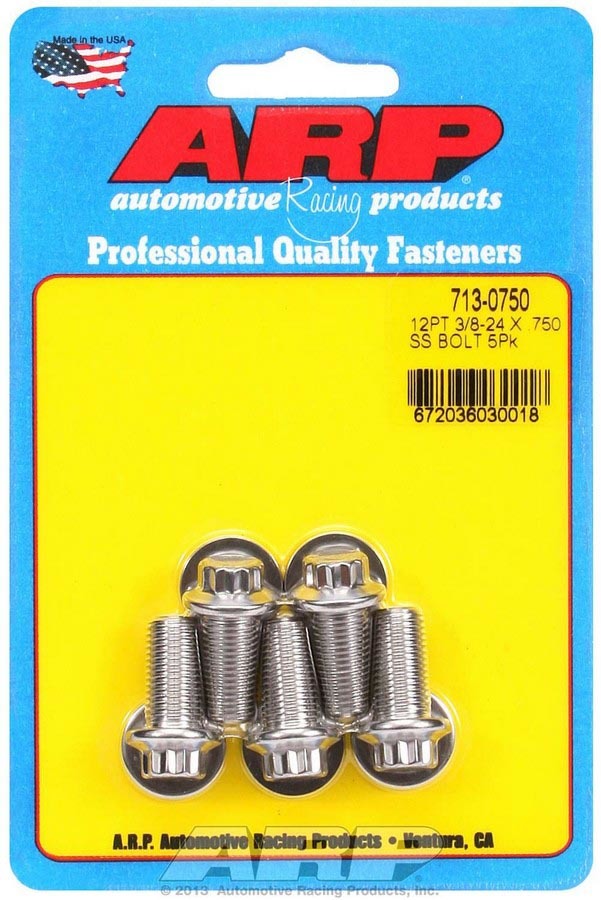 ARP  S/S Bolt Kit - 12pt. (5) 3/8-24 x .750 713-0750