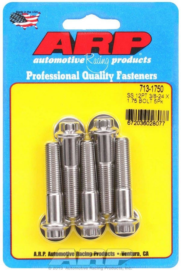 Arp S/S Bolt Kit - 12pt. (5) 3/8-24 x 1.750 MPN ARP713-1750 For Universal use
