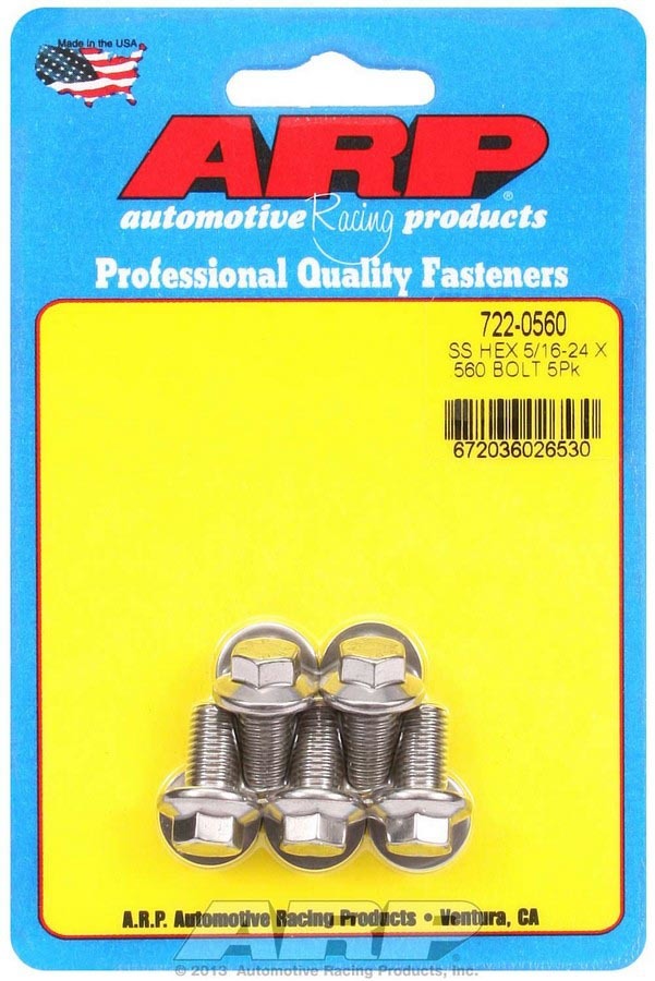 ARP  S/S Bolt Kit - 6pt. (5) 5/16-24 x .560 722-0560