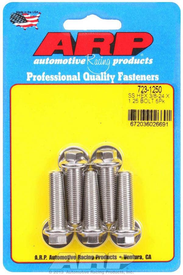 ARP  S/S Bolt Kit - 6pt. (5) 3/8-24 x 1.250 723-1250