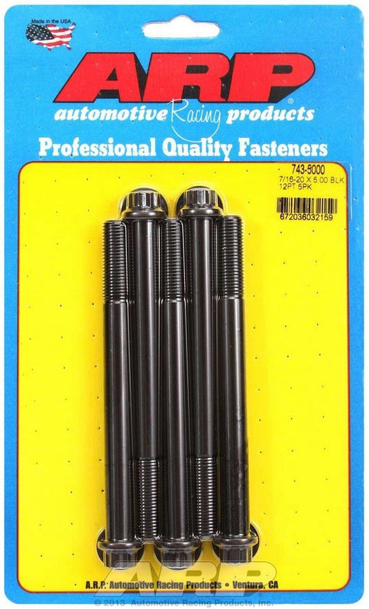 Arp Bolt Kit - 12pt 5pk 7/16-20 x 5.000 MPN ARP743-5000 For Universal use