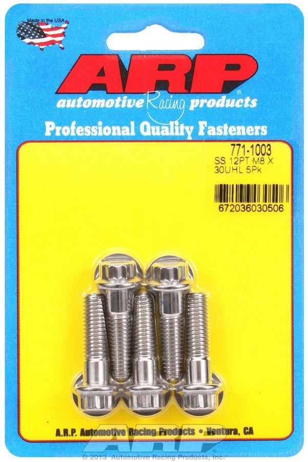ARP  S/S Bolt Kit - 12pt. (5) 8mm x 1.25 x 30 771-1003