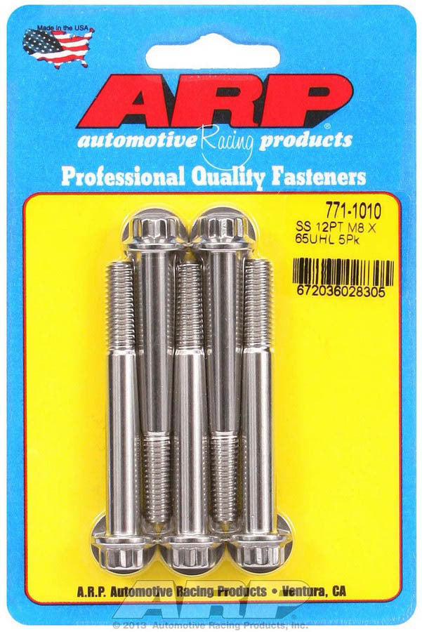 ARP  S/S Bolt Kit - 12pt. (5) 8mm x 1.25 x 65mm 771-1010