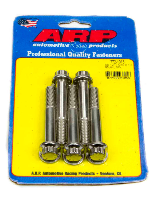 Arp S/S Bolt Kit - 12pt. (5) 10mm x 1.5 x 65mm MPN ARP772-1013 For Universal use