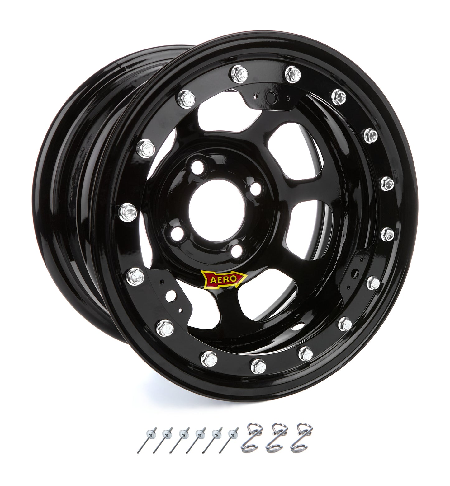 Aero Race Wheels  13x7 2in. 4.50 Black Beadlock Wheel 33-174520B