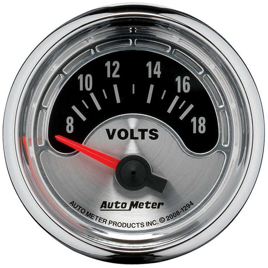 Autometer 2-1/16 A/M Voltmeter Gauge 8-18 MPN ATM1294