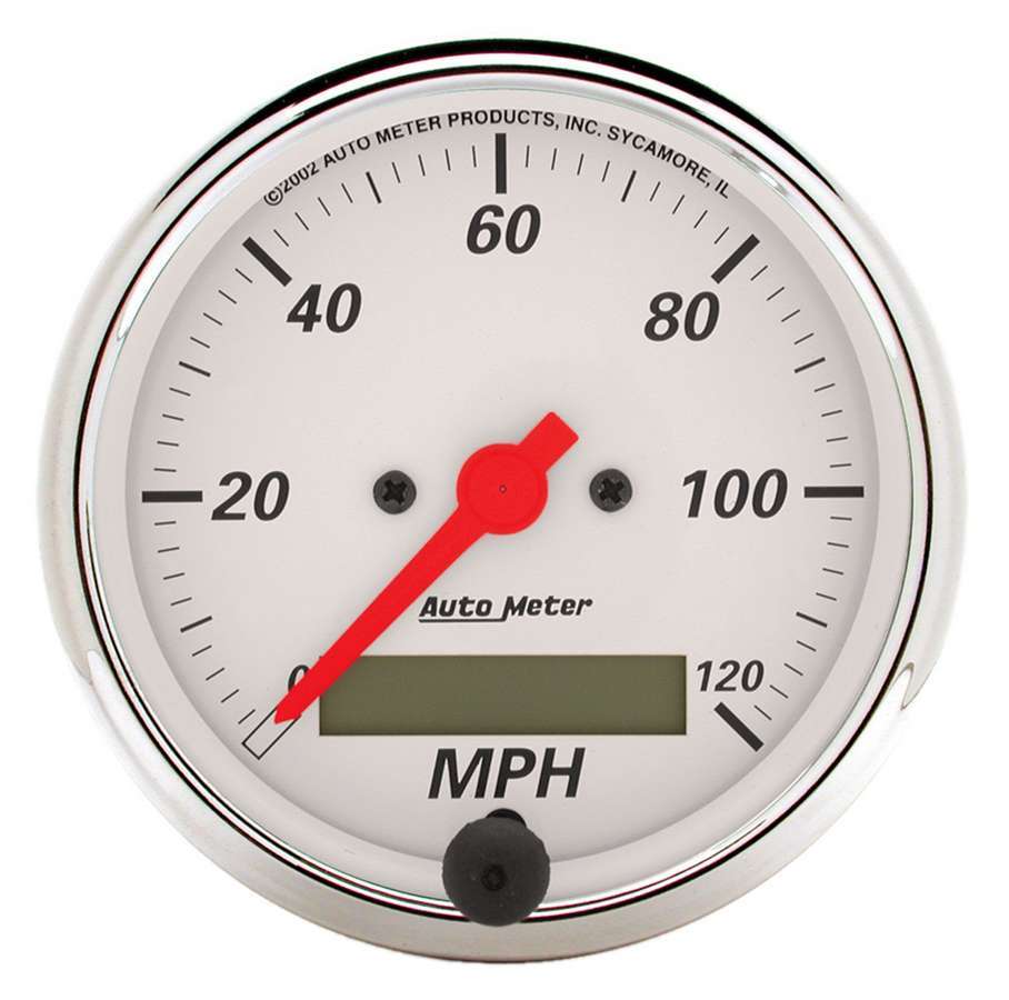 Autometer Arctic White 3-1/8in 120 MPH Speedometer MPN ATM1388 Ram