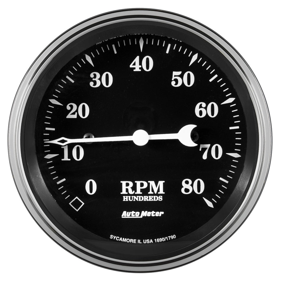 Autometer 3-3/8 Tachometer 8000 RPM Old Tyme In-Dash MPN ATM1790