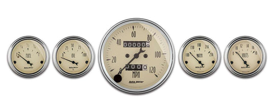 Autometer A/B 5pc. Gauge Kit w/Mech. Speedo MPN ATM1808