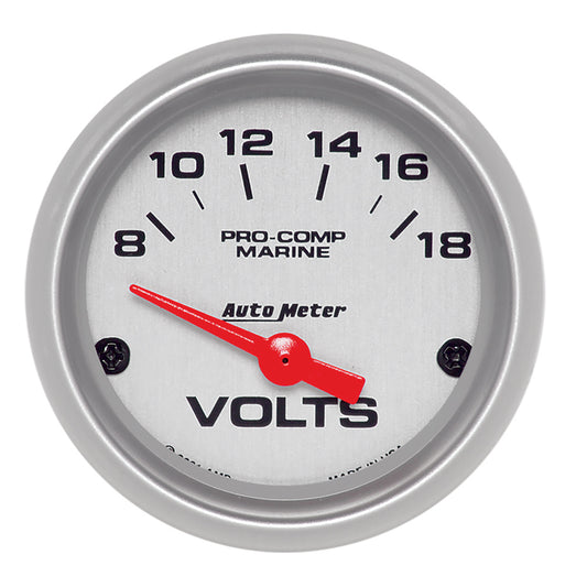 Autometer 2-1/16 Ultra Lite Marine Voltmeter 8-18 Volts MPN ATM200756-33