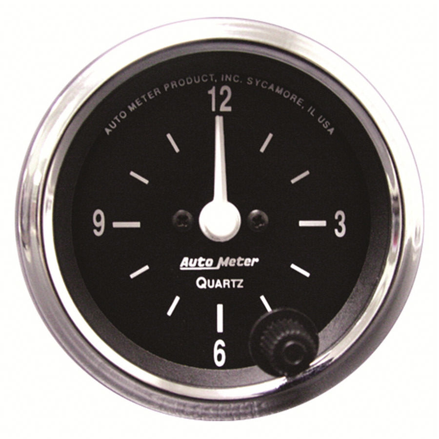 Autometer 2-1/16 12-Volt Electric Clock - Black MPN ATM201019