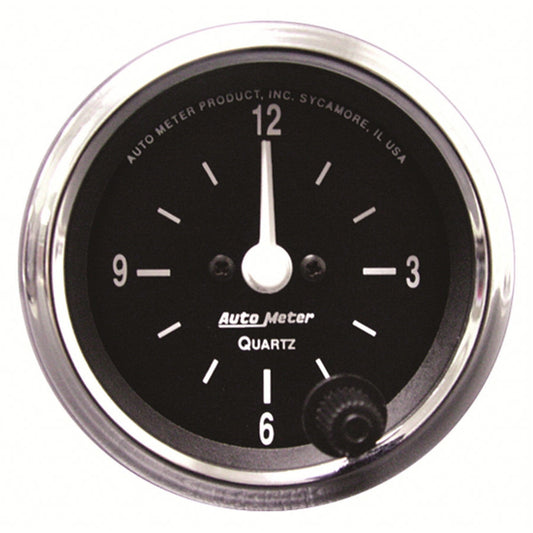 Autometer 2-1/16 12-Volt Electric Clock - Black MPN ATM201019