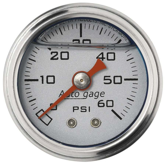 Autometer 1-1/2in Pressure Gauge - 0-60psi - Silver Face MPN ATM2179