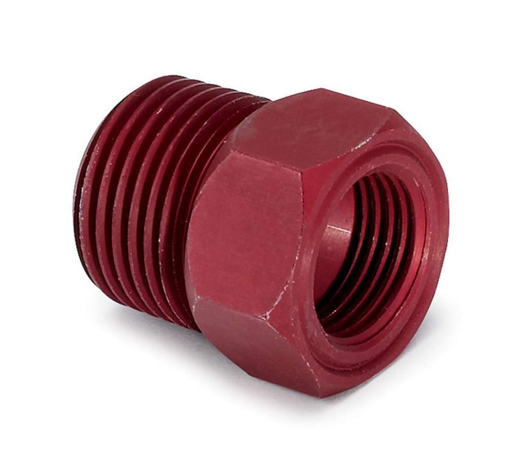 Autometer  1/2in NPT Aluminum Temp. Adapter Fitting - Red 2273