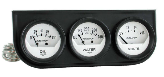 Autometer 2-1/16in Oil/Volt/Water Short Sweep Console MPN ATM2324