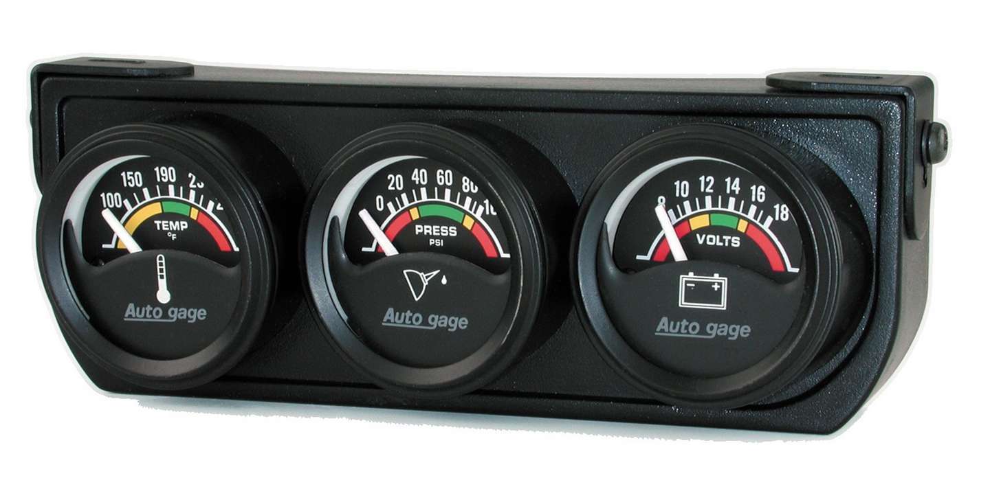 Autometer  1-1/2in Blk Elec Gauge Panel 2391