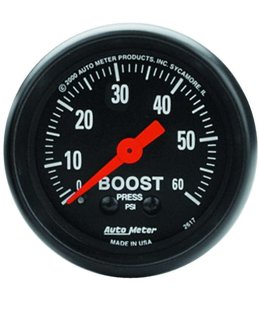 Autometer 2-1/16in Z-Series Boost Gauge 0-60psi MPN ATM2617