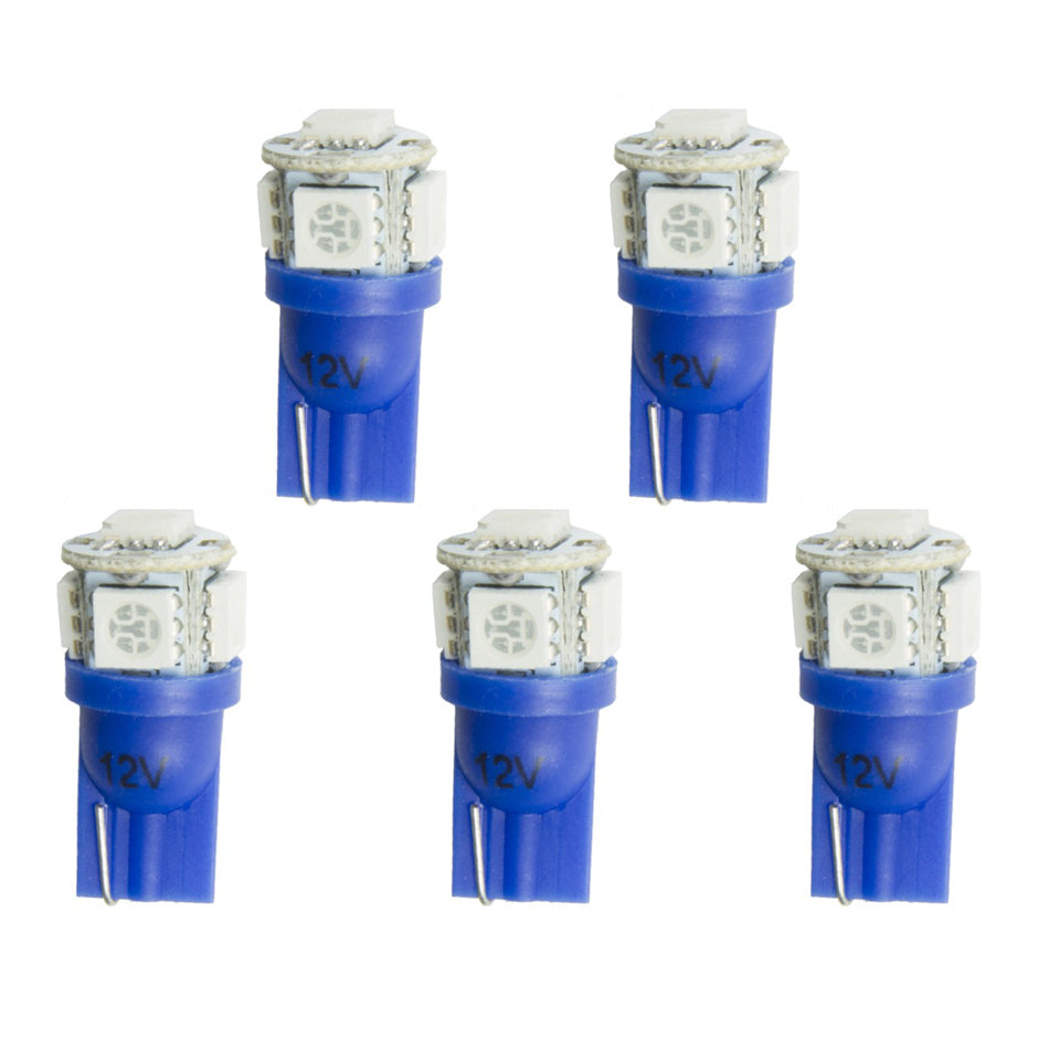 Autometer  Replacement LED Bulbs T3 Wedge Blue (5pk) 3286-K