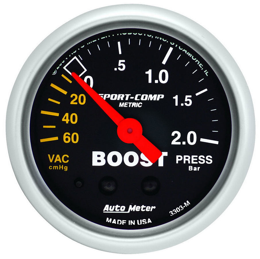 Autometer 2-1/16in S/C Boost/Vacuum Gauge MPN ATM3303-M