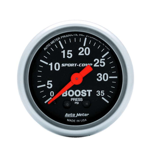 Autometer 2-1/16in Sport Comp 0-35 Boost Gauge MPN ATM3304