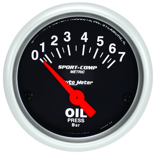 Autometer 2-1/16 Mini S/C Oil Pressure Gauge - Metric MPN ATM3327-M