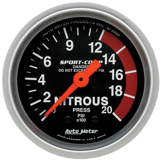 Autometer 2-1/16in Sport Comp NOS Pressure Gauge MPN ATM3328