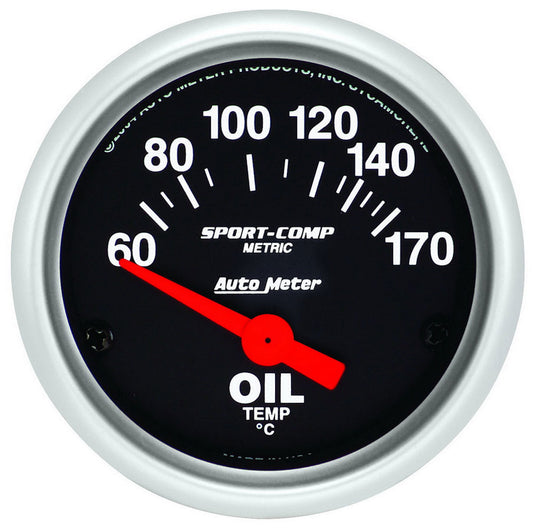 Autometer 2-1/16 S/C Oil Temp. Gauge 60-170c MPN ATM3348-M