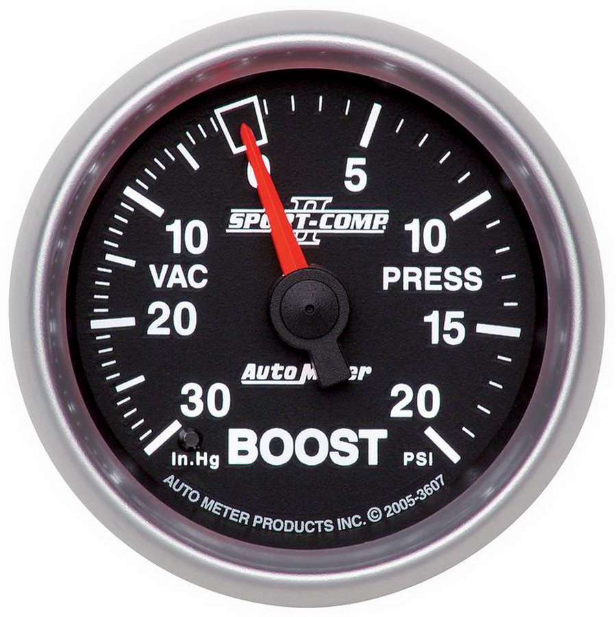 Autometer  2-1/16in S/C II Boost Gauge 30inhg/20psi 3607