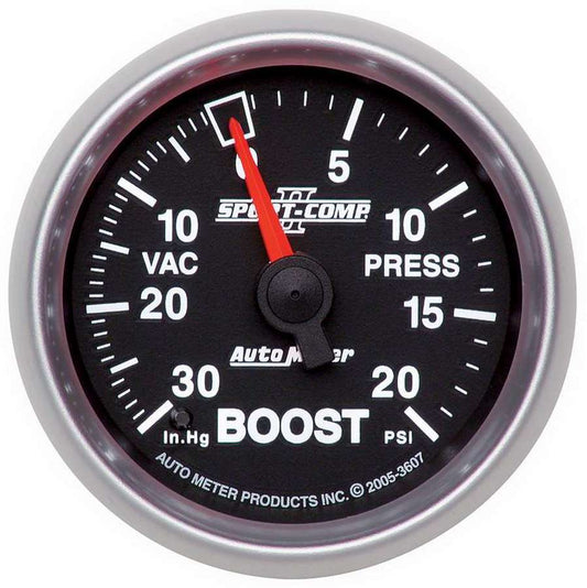 Autometer 2-1/16in S/C II Boost Gauge 30inhg/20psi MPN ATM3607