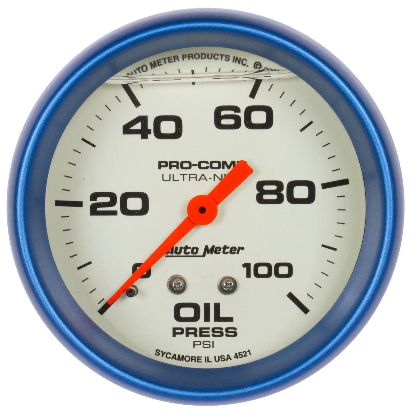 Autometer 2-5/8 Ultra-Nite Oil Press. Gauge 0-100psi MPN ATM4221