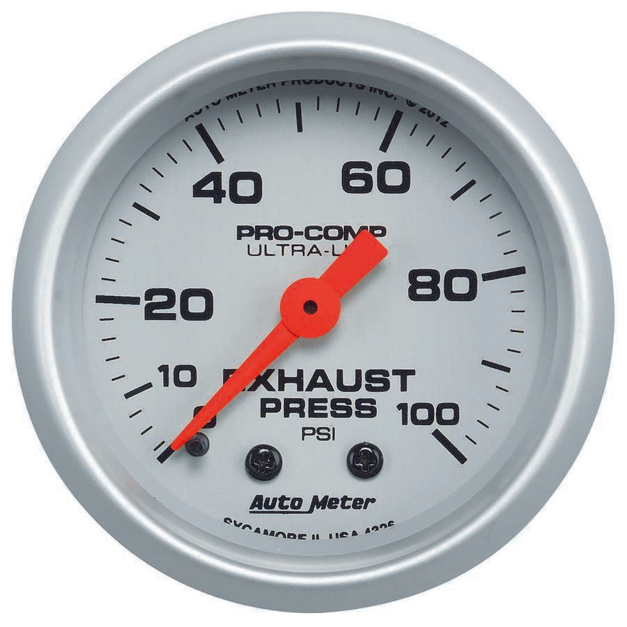 Autometer  Exhaust Pressure Gauge 0-100psi Ultra-Lite 4326