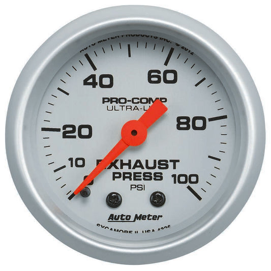 Autometer Exhaust Pressure Gauge 0-100psi Ultra-Lite MPN ATM4326
