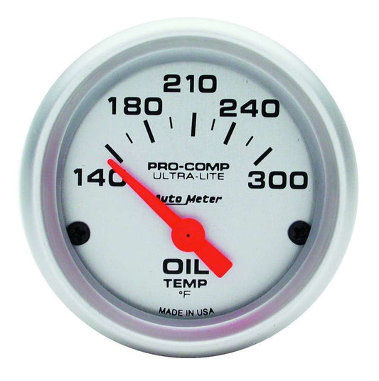 Autometer Ultra-Lite 2-1/16 Oil Temp. 140-300 F. Elect. MPN ATM4348