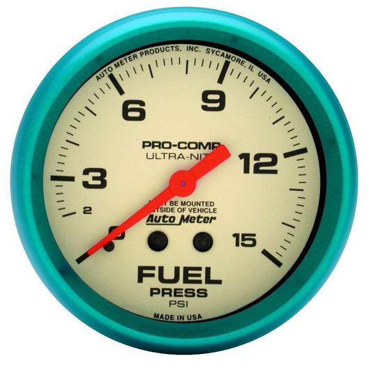 Autometer 2-5/8 Ultra-Nite F/P Gauge 0-15psi MPN ATM4511