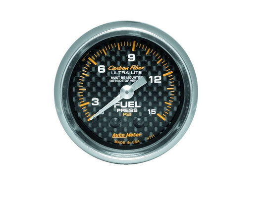 Autometer C/F 2-1/16in Fuel Press. Gauge 0-15PSI MPN ATM4711