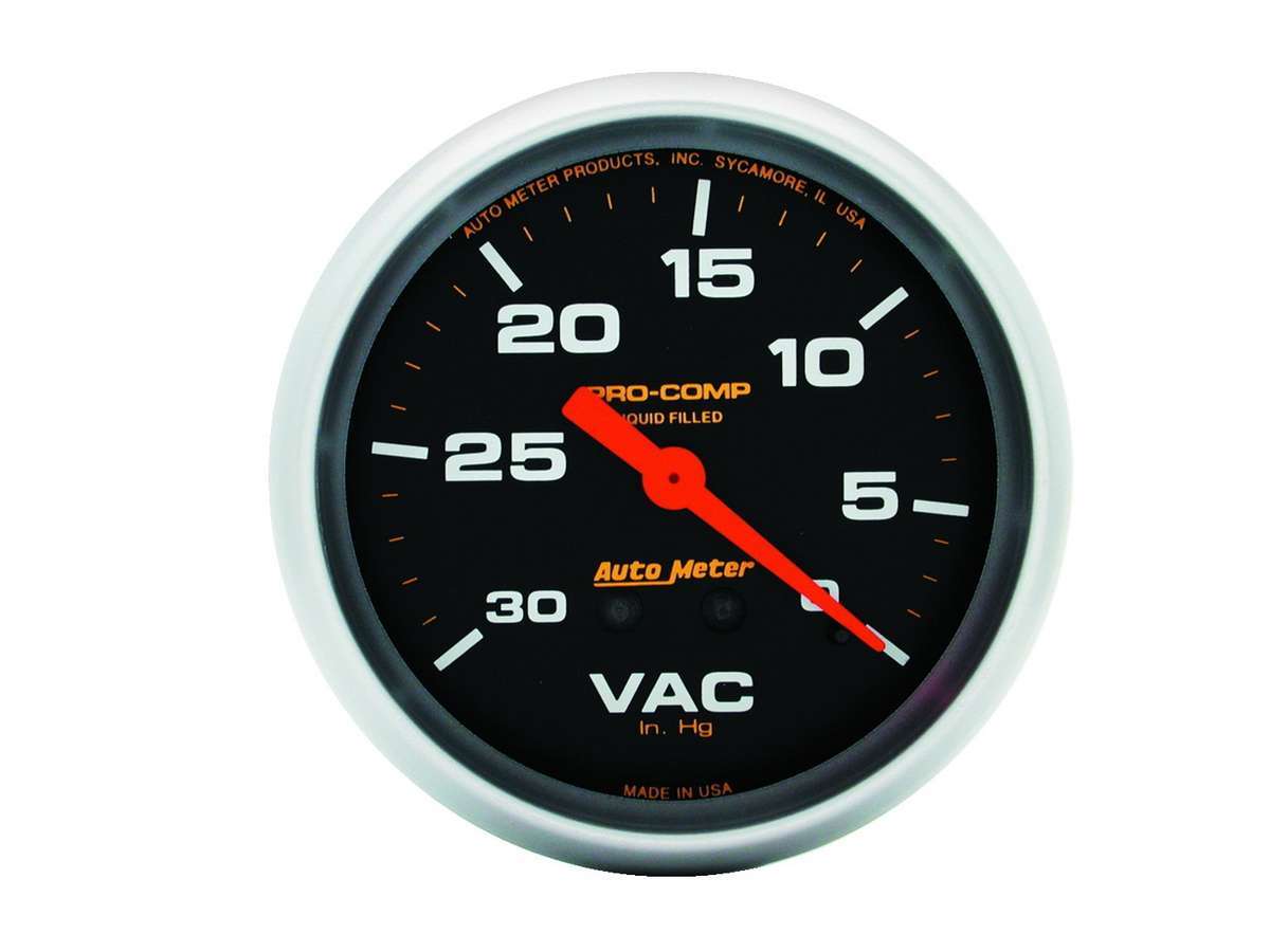 Autometer Vacuum 30 IN.Hg. LFG MPN ATM5484