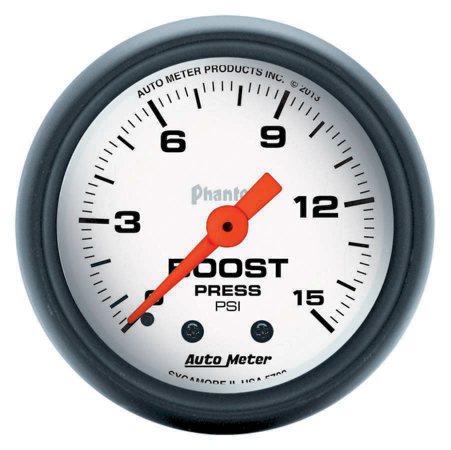 Autometer 2-1/16 Phantom Boost Gauge 0-15psi MPN ATM5702