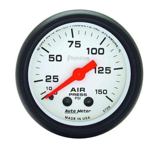 Autometer 2-1/16 Phantom Air Press. Gauge 0-150psi MPN ATM5720