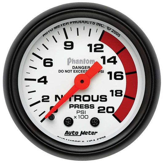 Autometer 2-1/16in Phantom Nitrous Pressure Gauge MPN ATM5728