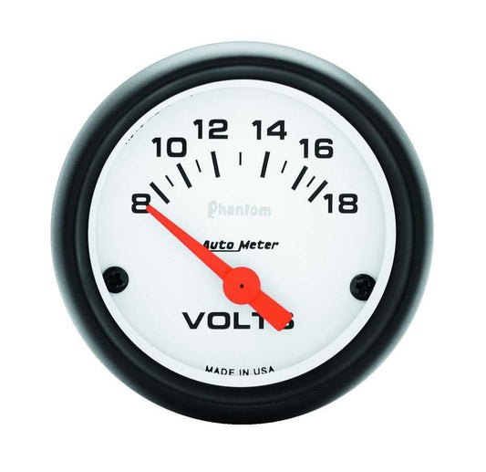 Autometer Phantom 2 1/16in Voltmeter 8-18 Volts MPN ATM5791