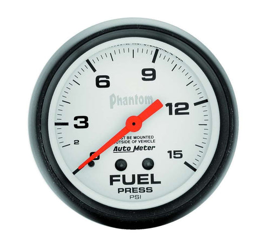 Autometer 2-5/8in Phantom Fuel Press. Gauge 0-15psi MPN ATM5810